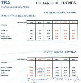 Timetable